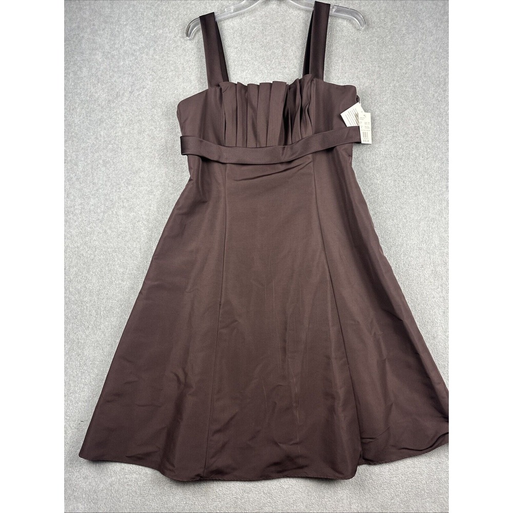 David's Bridal Dress Womens 16 Ruffle Sleeveless Halter Wedding Short NWT $135